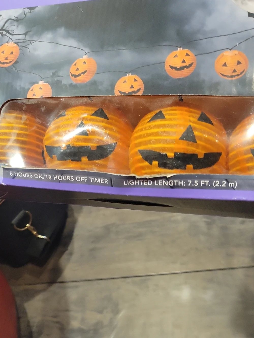 Pumpkin Face Lanterns Light Set,NIB; 10 Paper Jack-O-Lanterns/ New